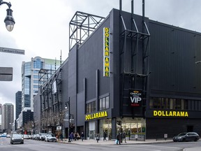 The new Dollarama Store at The Forum on the corner of Ste-Catherine St. W. and Lambert-Closse St.