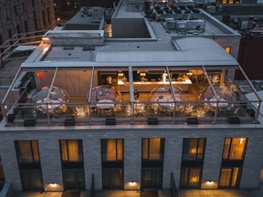 Hôtel William Gray in Old Montreal has installed winter-proof domes for dining on its popular penthouse terrace.