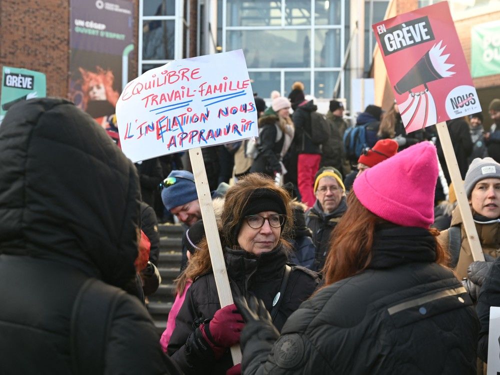 Quebec Teachers And Nurses Unions Remain On Strike As Common Front ...