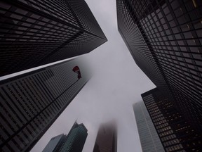 Bank towers in Toronto's financial district. Bank earnings season kicks off on Nov. 28.