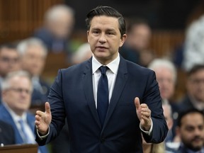 Conservative Leader Pierre Poilievre addresses the House of Commons.