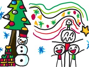 This drawing for the Montreal Gazette's Christmas Fund was created by nine-year-old Nolan Tuserkani.