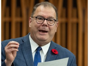 Bloc Québécois MP Mario Beaulieu rises during Question Period, in Ottawa, Thursday, Nov. 3, 2022.