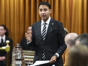 Minister of Justice and Attorney General of Canada Arif Virani is seen during question period in the House of Commons.
