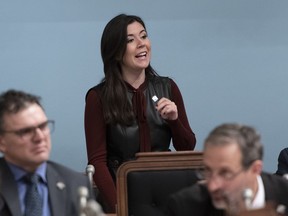 Catherine Fournier rises during question period.