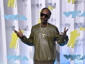 Snoop Dogg pictured during the MTV Video Music Awards at Newark, NJ in 2022.