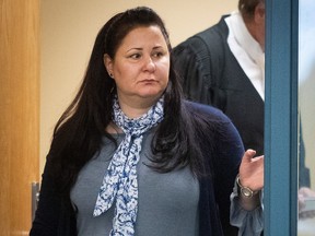 Adele Sorella is seen at the Laval courthouse in 2018.