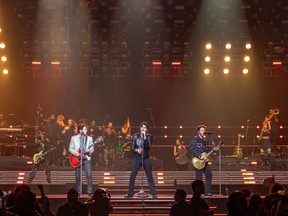 The Jonas Brothers perform on stage in Montreal