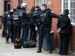 police detaining people