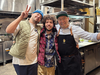 Laurent Dagenais, Benny Blanco and Antonio Park in a kitchen