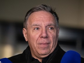 A closeup photo of Quebec Premier François Legault.