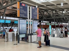 Departure area at Ottawa International Airport in July 2021.