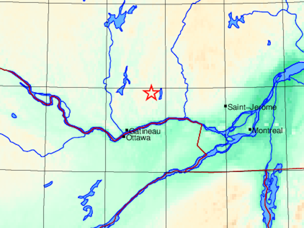 Earthquakes today near montreal qc