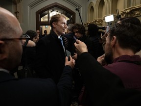 Immigration, Refugees and Citizenship Minister Marc Miller speaks with reporters before a cabinet meeting in Ottawa, Tuesday, Dec. 5, 2023.