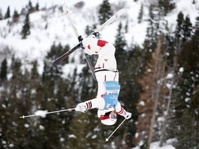 Quebec freestyle skiing star Mikaël Kingsbury picked up his first win of the World Cup season with a gold in men's moguls competition on Friday, Dec. 8, 2023,