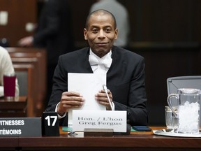 A House of Commons committee says Greg Fergus should stay in his job as Speaker, but he should apologize again and reimburse Parliament for using its resources to make a video that was shown at a partisan event. Fergus appears as a witness at a standing committee of Procedures and House Affairs on Parliament Hill in Ottawa, Monday, Dec. 11, 2023.