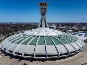 A bird's eye view of Olympic Stadium in Montreal
