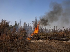 The federal government needs a national emergency response agency but hasn't yet decided exactly what it will look like, Emergency Preparedness Minister Harjit Sajjan said. Small spot fires continued to flare up alongside Northwest Territories highways leading into Hay River, Fort Smith and Yellowknife, Friday, Sept. 15, 2023.