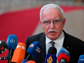 Palestinian Authority Foreign Minister Riyad al-Maliki.