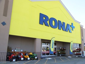 The exterior of a Rona hardware store
