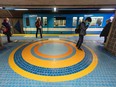 A métro pulls into Jean-Talon station