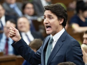 Prime Minister Justin Trudeau speaks during question period in the House of Commons, Monday, Jan. 29, 2024.