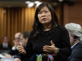 Trade Minister Mary Ng rises during Question Period, Thursday, Nov. 23, 2023 in Ottawa.