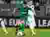 Ludogorets Razgrad's Bulgarian midfielder Dominik Yankov controls the ball