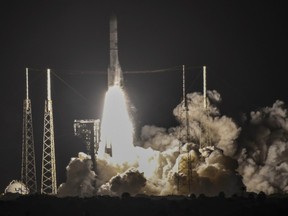 A United Launch Alliance Vulcan rocket lifts off from Cape Canaveral Space Force Station in Florida, Monday, Jan. 8, 2024.