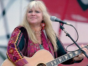 Melanie Safka opens the second day of the "A Day In The Garden" festival on Aug. 15, 1988, in Bethel, N.Y.