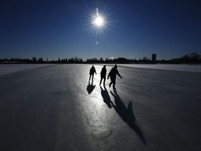 Skaters brave the cold to lace up the blades on opening day of the Rideau Canal Skateway in Ottawa on Friday, Jan. 14, 2022.