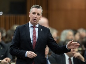 Conservative MP Michael Barrett, who serves as the party's critic in Parliament for ethics, is asking the federal ethics and conflict of interest commissioner to probe Prime Minister Justin Trudeau's holiday vacation to Jamaica. Barrett rises during Question Period, Tuesday, December 12, 2023 in Ottawa.