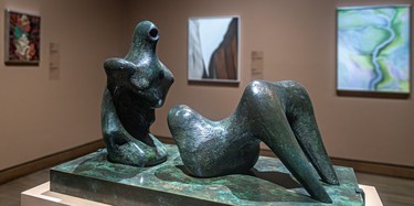 Henry Moore's Two-piece Reclining Figure: Armless, 1975.