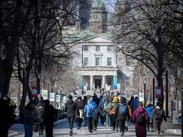 Exterior view of McGill University.