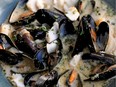 A bowl of mussel chowder