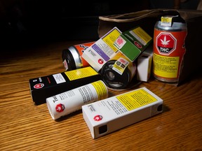 Images of various Cannabis products available for legal purchase in Canada.