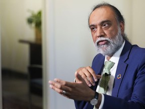 Amandeep Singh Gill, the United Nations tech policy chief, speaks during an interview, Friday, Sept. 22, 2023, at UN headquarters.