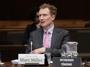 Immigration, Refugees and Citizenship Minister Marc Miller waits to appear before the Standing Committee on Citizenship and Immigration, Wednesday, Feb. 28, 2024 in Ottawa.
