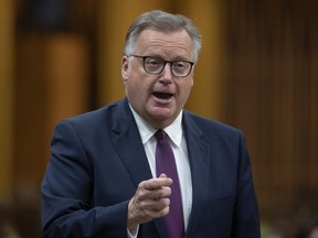 Conservative MP Kevin Waugh rises during Question Period in the House of Commons, in Ottawa, Tuesday, April 13, 2021.