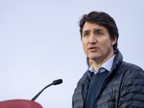 Prime Minister Justin Trudeau speaks during a news conference on housing in Vancouver on Tuesday, Feb. 20, 2024.