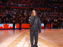 Charlotte Cardin singing O Canada at the NBA All-Star game.