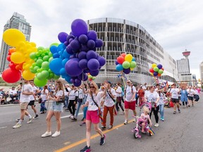 Thousands celebrate Pride week with the Calgary Pride Parade on Sunday, Sept. 3, 2023.