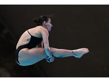 Pamela Ware of Montreal competes in the Women's 3m Springboard Final during the World Aquatics Diving World Cup at the Olympic Park Sports Centre on Saturday, March 2, 2024, in Montreal.