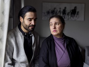 Palestinian Canadians Marcus Karashuli, 36, and his mother, Sawsan Karashuli, 62.