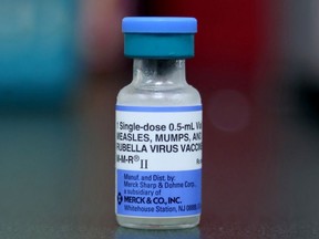 A measles vaccine is shown in Mount Vernon, Ohio in a May, 2019 file photo.
