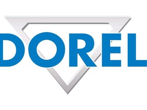 The corporate logo for Dorel Industries Inc. is shown in a handout.