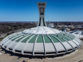 Bird's eye view of Montreal's Olympic Stadium.