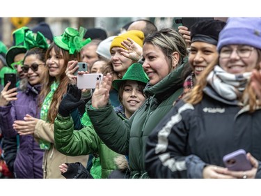 Pictures and smiles dotted the 199th annual St. Patrick's Day parade in Montreal on Sunday, March 17, 2024.