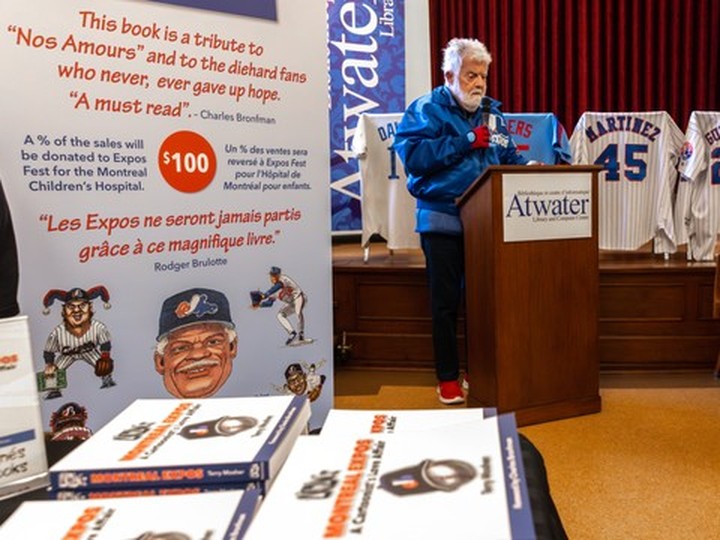  Gazette editorial cartoonist Terry Mosher launched his book Aislin’s Montreal Expos: A Cartoonist’s Love Affair at the Atwater Library in Montreal on Wednesday, April 10, 2024.