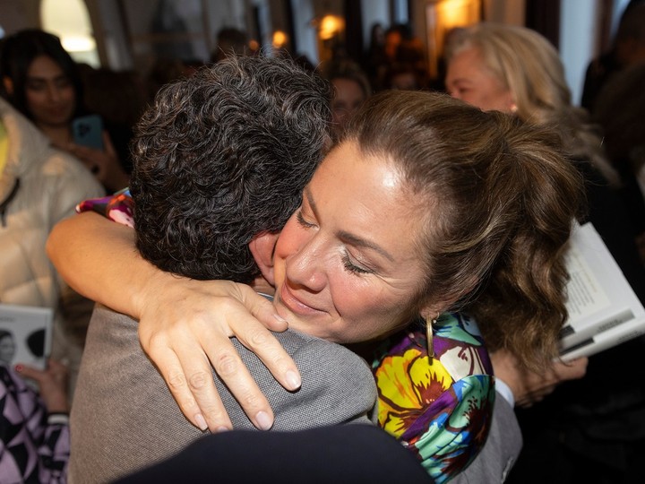  Sophie Grégoire Trudeau hugs friends and colleagues during her book launch in Montreal.